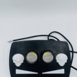 Dual Projector Skull LED Motorcycle Headlight Mask – Custom Streetfighter Front Light