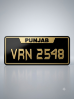 GOLDEN NUMBER PLATE FRONT BACK PAIR