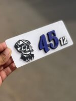 NAME PLATE 3D PLASTIC CUSTOMIZE BACK PLATE - Image 2