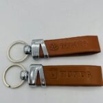 Premium Leather Car & Motorcycle Keychain | Metal Key Ring | Luxury Leather Key Holder
