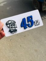 NAME PLATE 3D PLASTIC CUSTOMIZE BACK PLATE