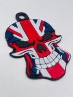 Premium England Flag Skull Silicone Hanging Decoration
