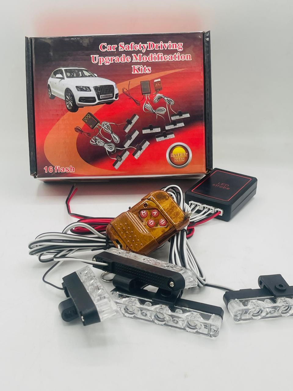 WhatsApp Image 2026-07-05 at 8.07.38 PM Universal 12V LED Strobe Flash Light Kit with 16 Flash Modes for Cars - Image 1