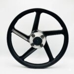 Premium 5 Spoke Motorcycle Alloy Wheel Rim Black | Heavy Duty Aluminum Bike Front/Rear Rim